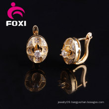 New Products 2016 Copper 18k Gold Zircon Jewelry Cuff Earrings